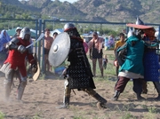 Средневековые воины встретились в бою на берегу Жасыбая