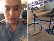 Павлодарский полицейский на видео похвастался служебным велосипедом