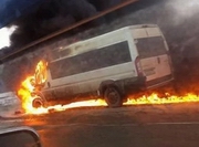 Загорелся автобус, перевозивший детей в Акмолинской области