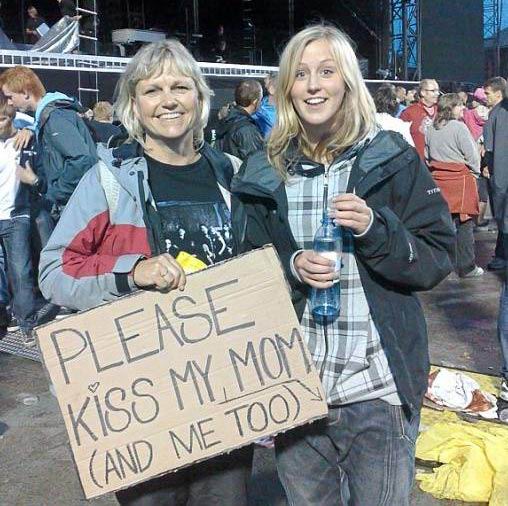 Please kiss my mom (and me too)