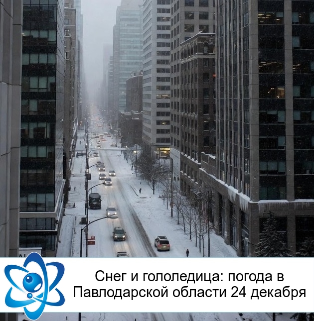 Снег и гололедица: погода в Павлодарской области 24 декабря
