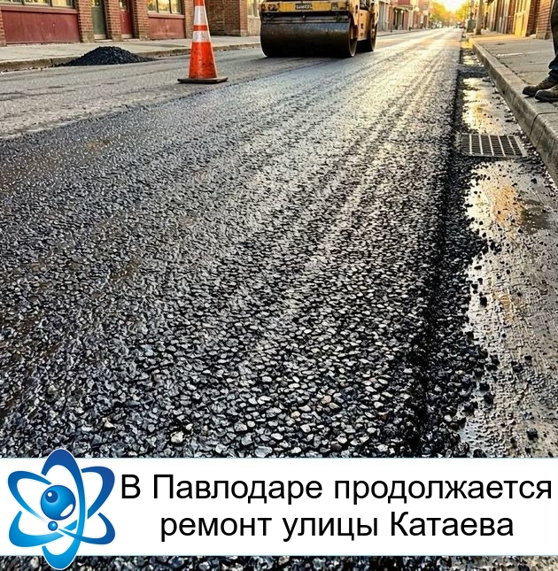 В Павлодаре продолжается ремонт улицы Катаева