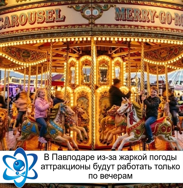 В Павлодаре из-за жаркой погоды аттракционы будут работать только по вечерам