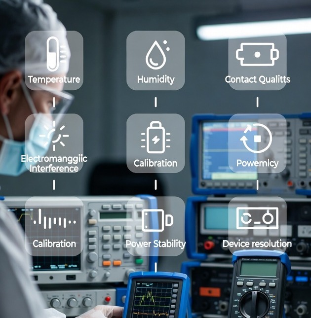 Какие параметры влияют на точность измерений в электрооборудовании
