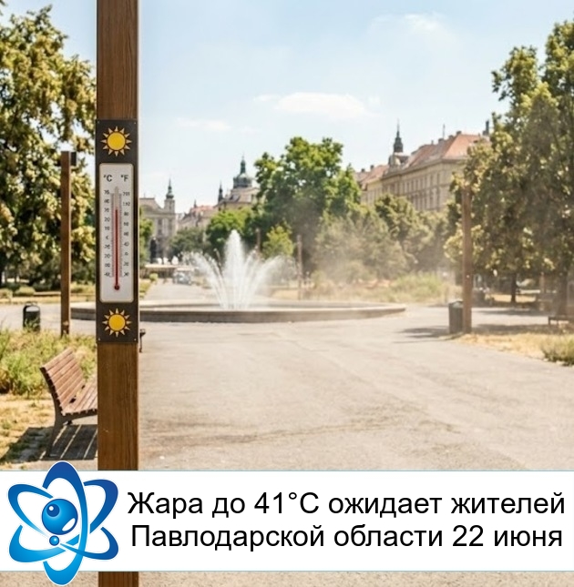 Жара до 41°C ожидает жителей Павлодарской области 22 июня